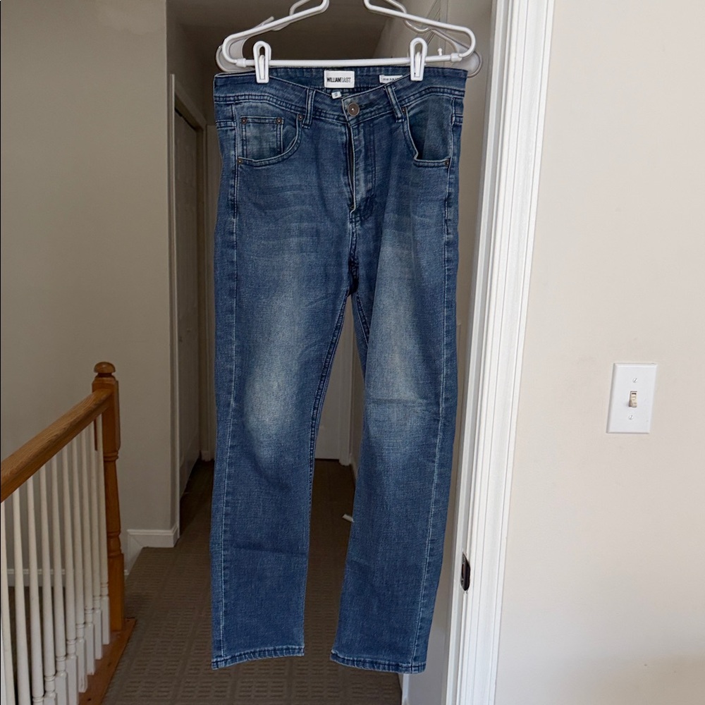 William Rast Straight Fit Slim Jeans - Classic Blue